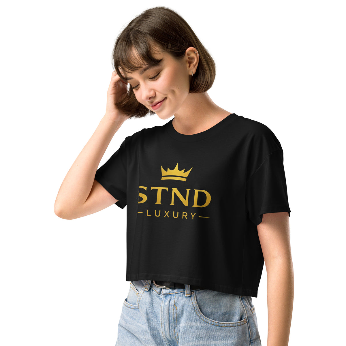 Large Print STND crop top