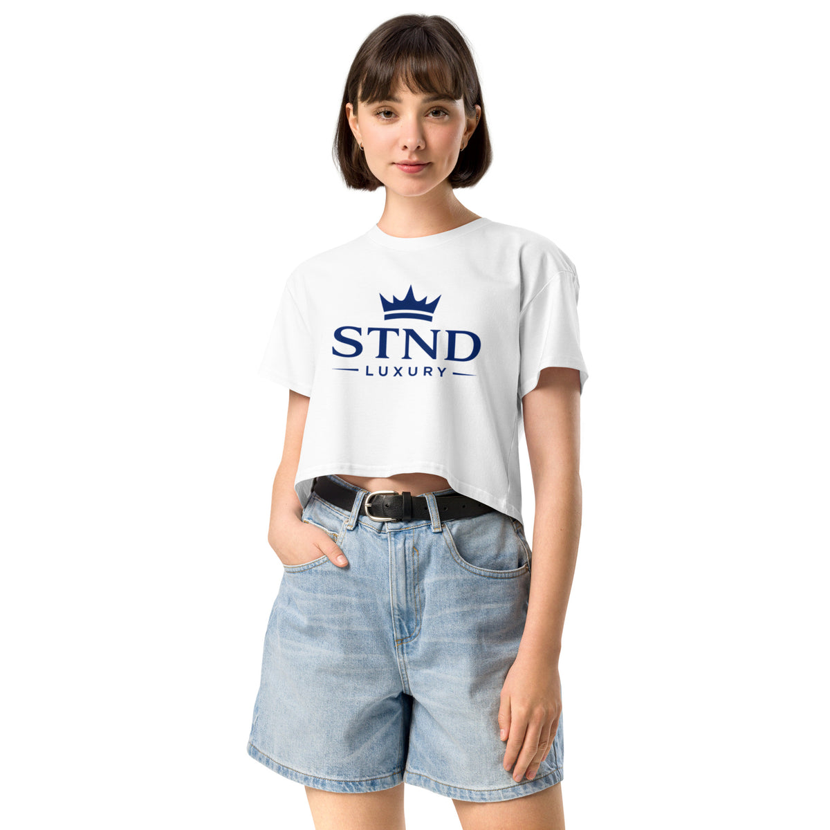 Large Print STND crop top