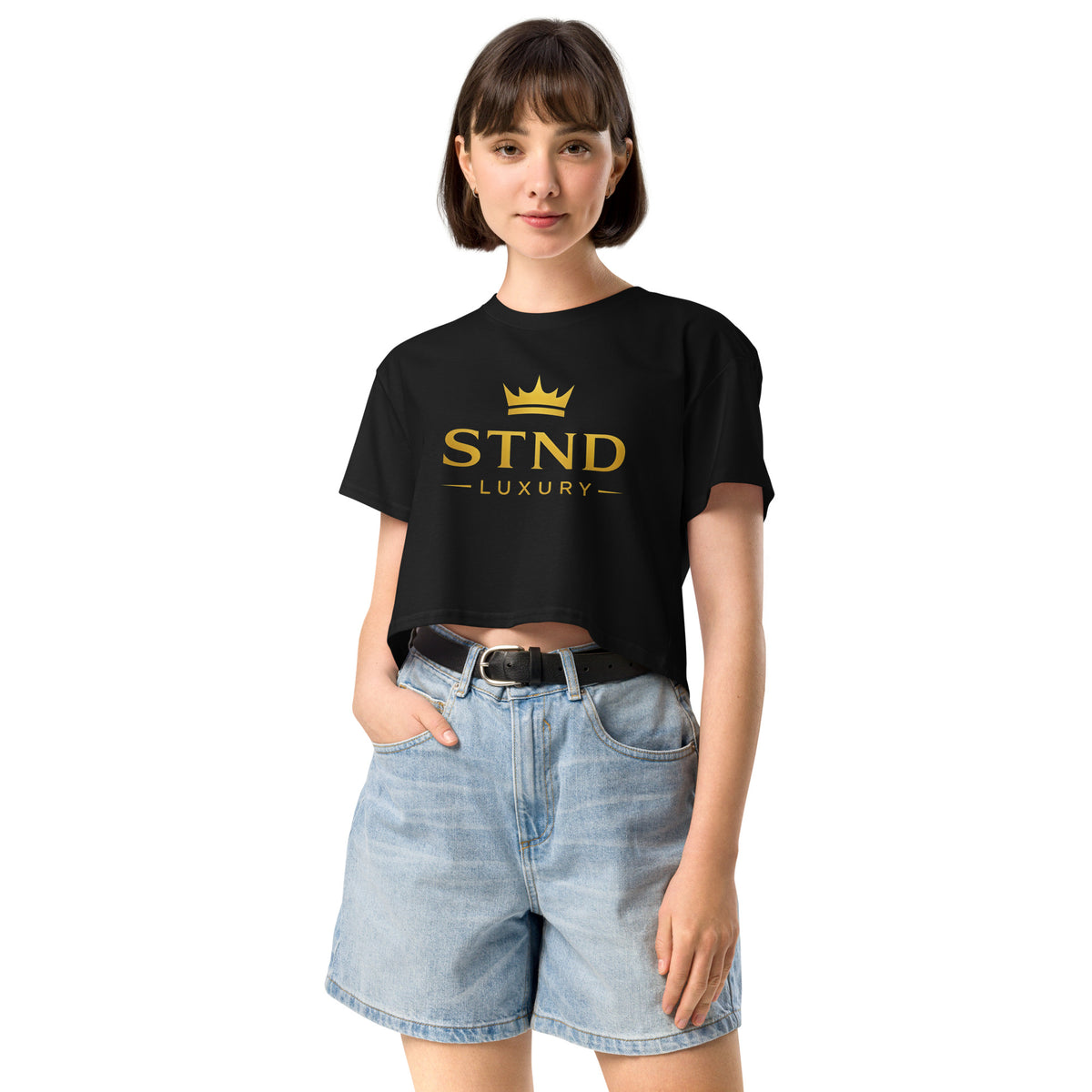 Large Print STND crop top