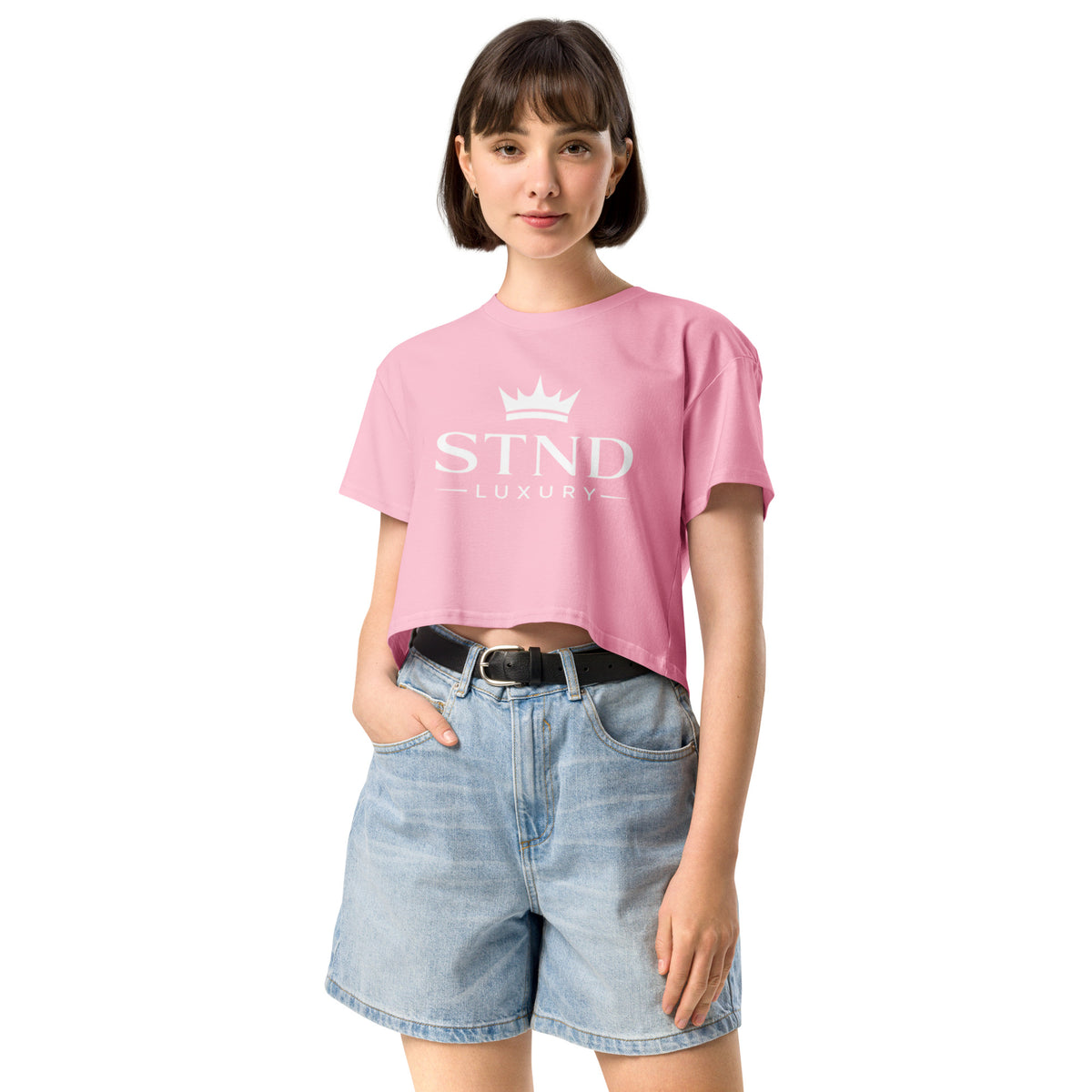 Large Print STND crop top