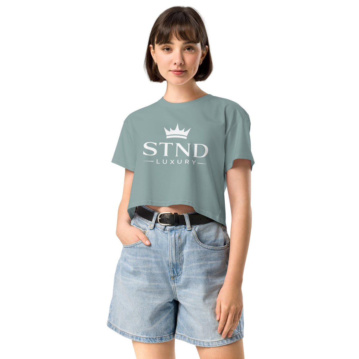 Large Print STND crop top